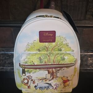Loungefly White Backpack with Disney Tree Design